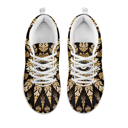 Thai Mandala Print White Sneakers