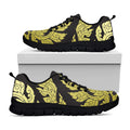 Thai Ornament Pattern Print Black Running Shoes