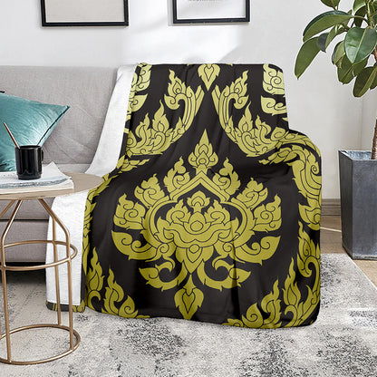 Thai Ornament Pattern Print Blanket