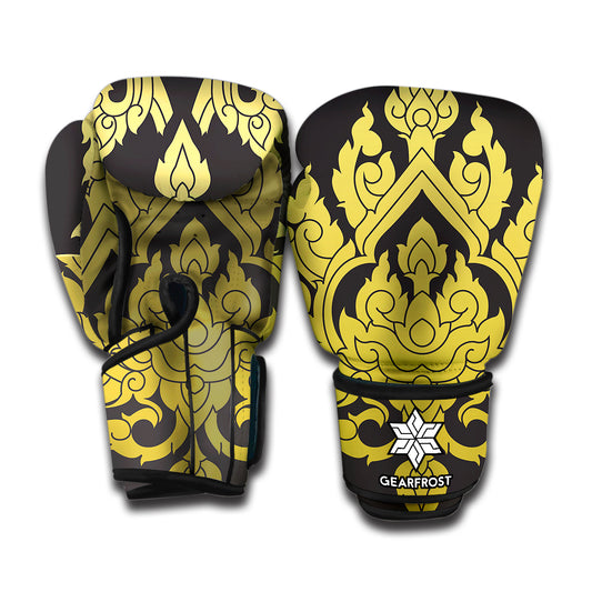 Thai Ornament Pattern Print Boxing Gloves