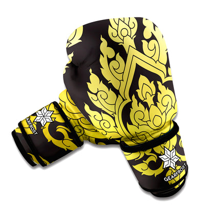 Thai Ornament Pattern Print Boxing Gloves