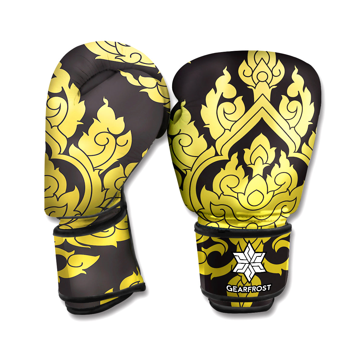 Thai Ornament Pattern Print Boxing Gloves