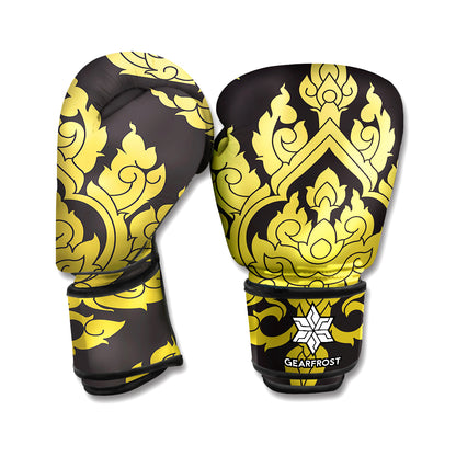 Thai Ornament Pattern Print Boxing Gloves