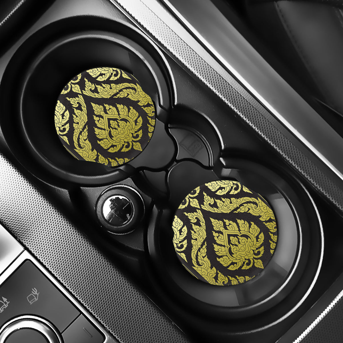Thai Ornament Pattern Print Car Coasters
