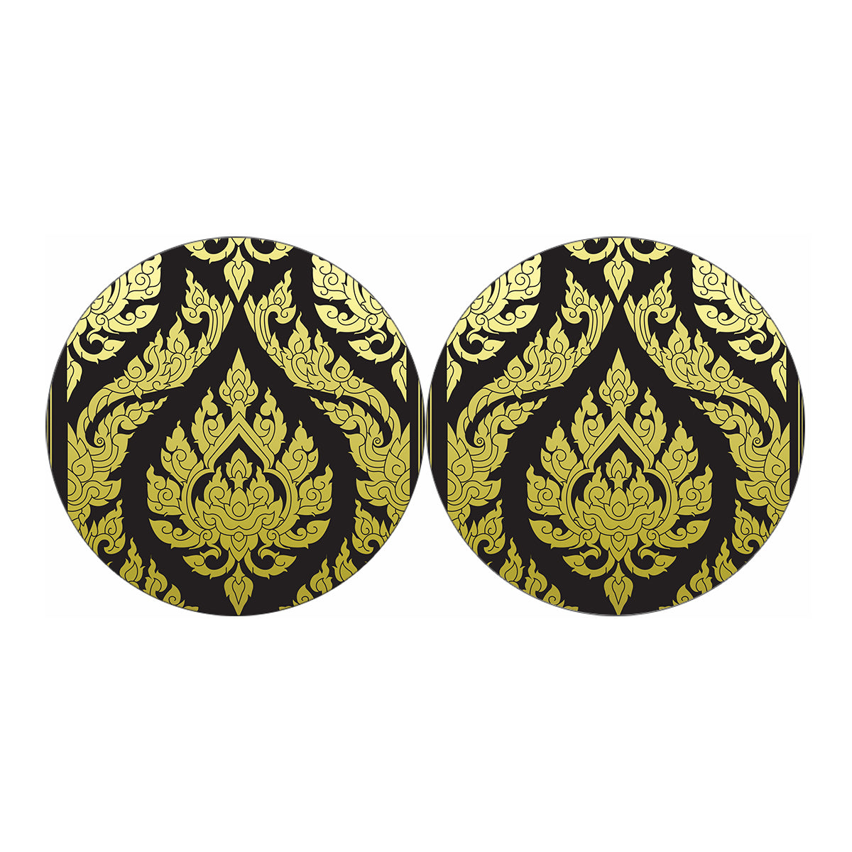 Thai Ornament Pattern Print Car Coasters