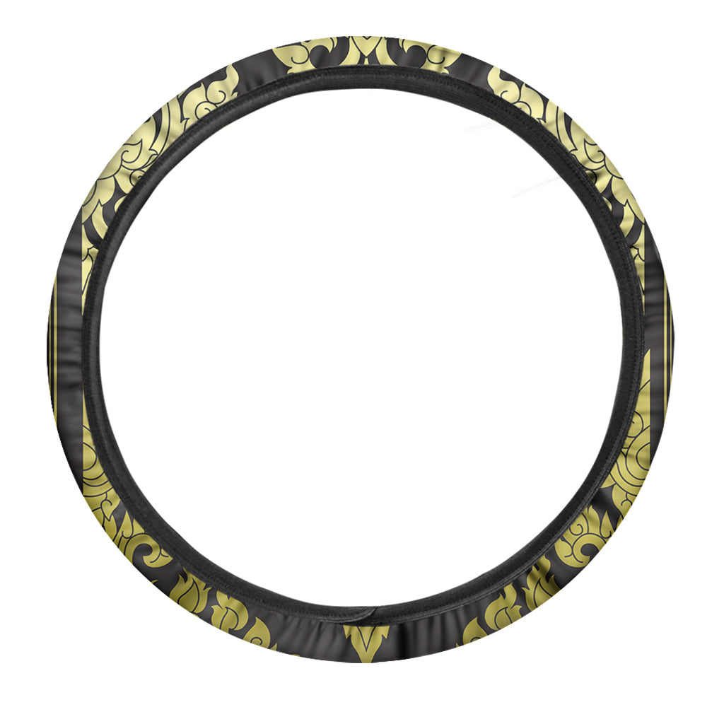 Thai Ornament Pattern Print Car Steering Wheel Cover