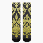 Thai Ornament Pattern Print Crew Socks