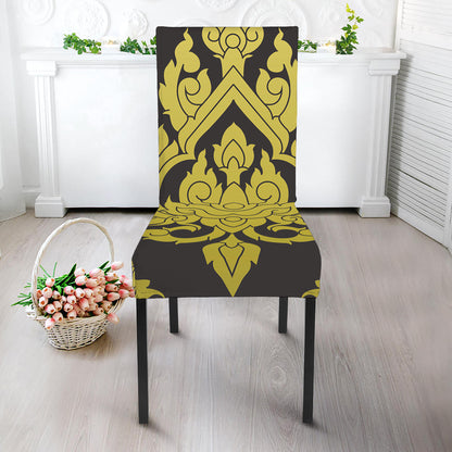 Thai Ornament Pattern Print Dining Chair Slipcover