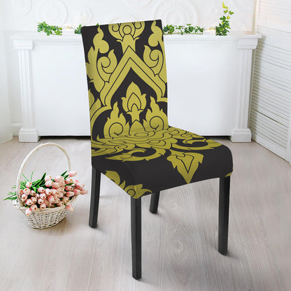Thai Ornament Pattern Print Dining Chair Slipcover