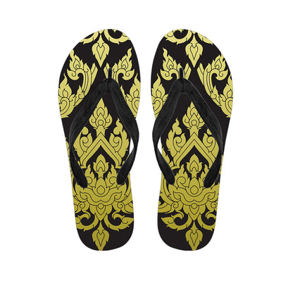 Thai Ornament Pattern Print Flip Flops