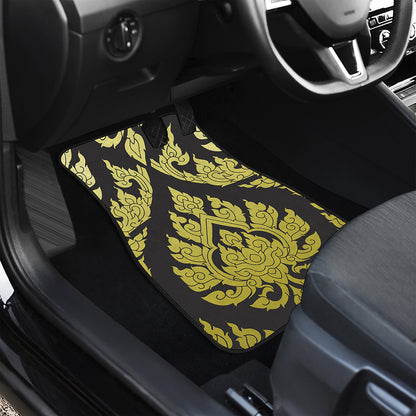 Thai Ornament Pattern Print Front and Back Car Floor Mats