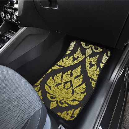 Thai Ornament Pattern Print Front and Back Car Floor Mats