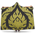 Thai Ornament Pattern Print Hooded Blanket