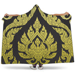 Thai Ornament Pattern Print Hooded Blanket