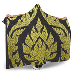 Thai Ornament Pattern Print Hooded Blanket