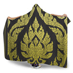 Thai Ornament Pattern Print Hooded Blanket