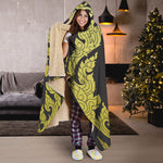 Thai Ornament Pattern Print Hooded Blanket
