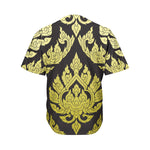 Thai Ornament Pattern Print Men's Baseball Jersey