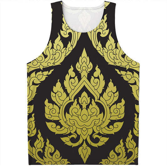 Thai Ornament Pattern Print Men's Tank Top