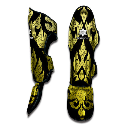 Thai Ornament Pattern Print Muay Thai Shin Guard