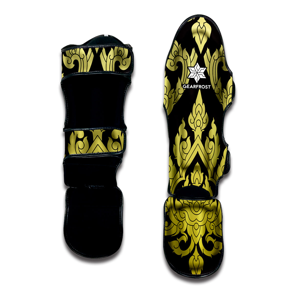 Thai Ornament Pattern Print Muay Thai Shin Guard