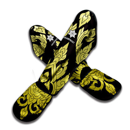 Thai Ornament Pattern Print Muay Thai Shin Guard