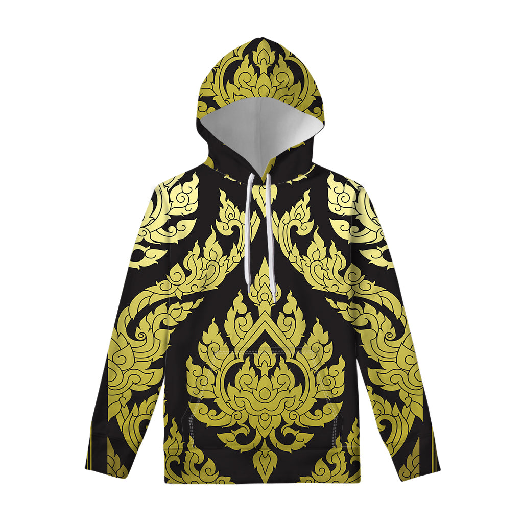 Thai Ornament Pattern Print Pullover Hoodie