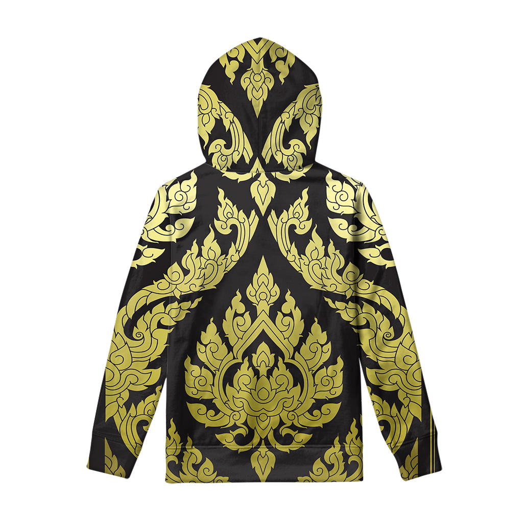 Thai Ornament Pattern Print Pullover Hoodie