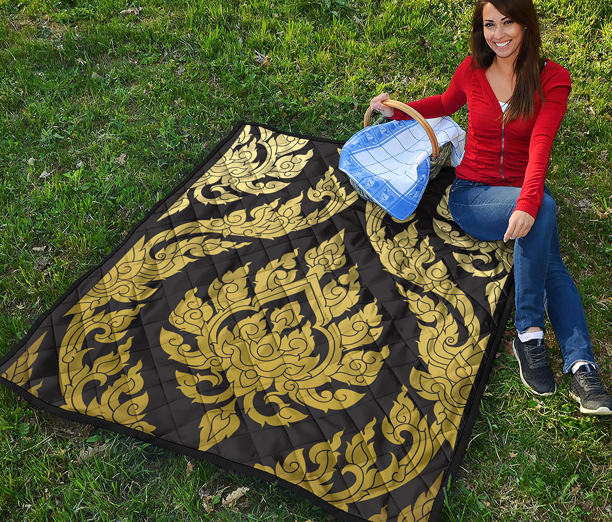 Thai Ornament Pattern Print Quilt