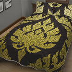 Thai Ornament Pattern Print Quilt Bed Set