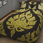 Thai Ornament Pattern Print Quilt Bed Set