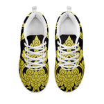 Thai Ornament Pattern Print White Sneakers