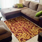 Thai Winding Vines Pattern Print Area Rug