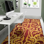 Thai Winding Vines Pattern Print Area Rug