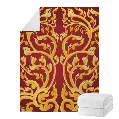 Thai Winding Vines Pattern Print Blanket