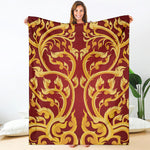 Thai Winding Vines Pattern Print Blanket