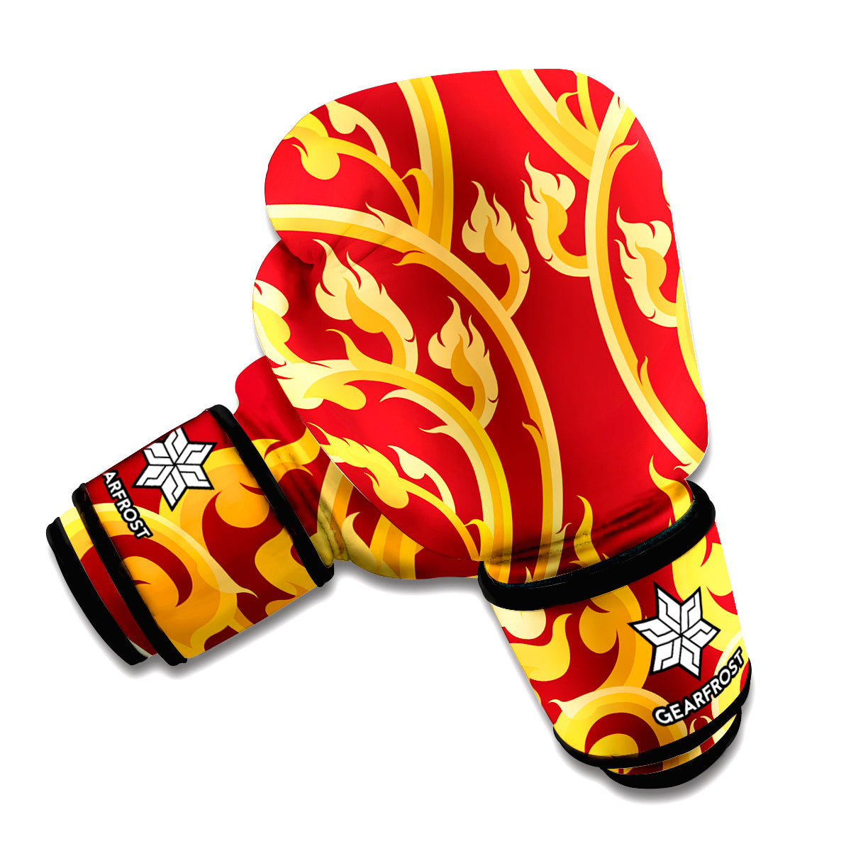 Thai Winding Vines Pattern Print Boxing Gloves