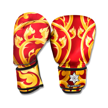 Thai Winding Vines Pattern Print Boxing Gloves