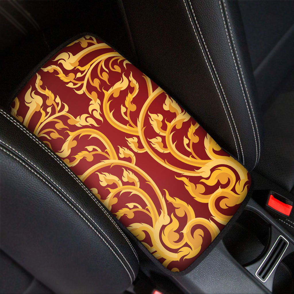 Thai Winding Vines Pattern Print Car Center Console Cover