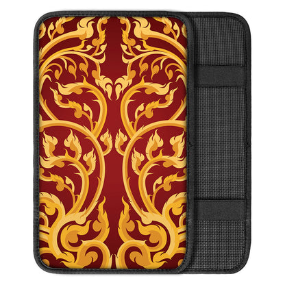 Thai Winding Vines Pattern Print Car Center Console Cover