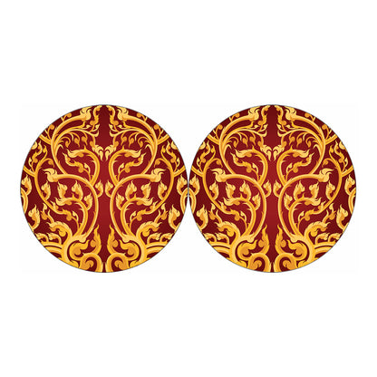 Thai Winding Vines Pattern Print Car Coasters