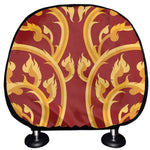 Thai Winding Vines Pattern Print Car Headrest Covers