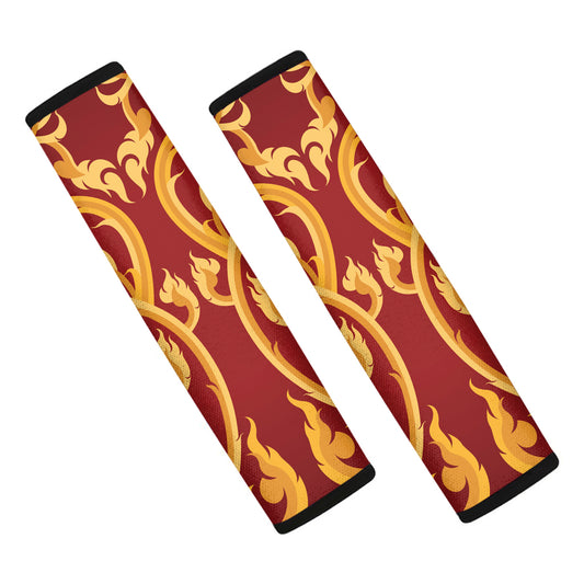 Thai Winding Vines Pattern Print Car Seat Belt Covers