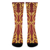 Thai Winding Vines Pattern Print Crew Socks