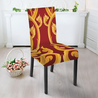 Thai Winding Vines Pattern Print Dining Chair Slipcover