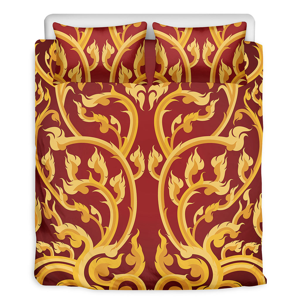 Thai Winding Vines Pattern Print Duvet Cover Bedding Set