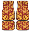 Thai Winding Vines Pattern Print Front and Back Car Floor Mats