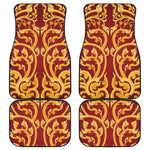 Thai Winding Vines Pattern Print Front and Back Car Floor Mats