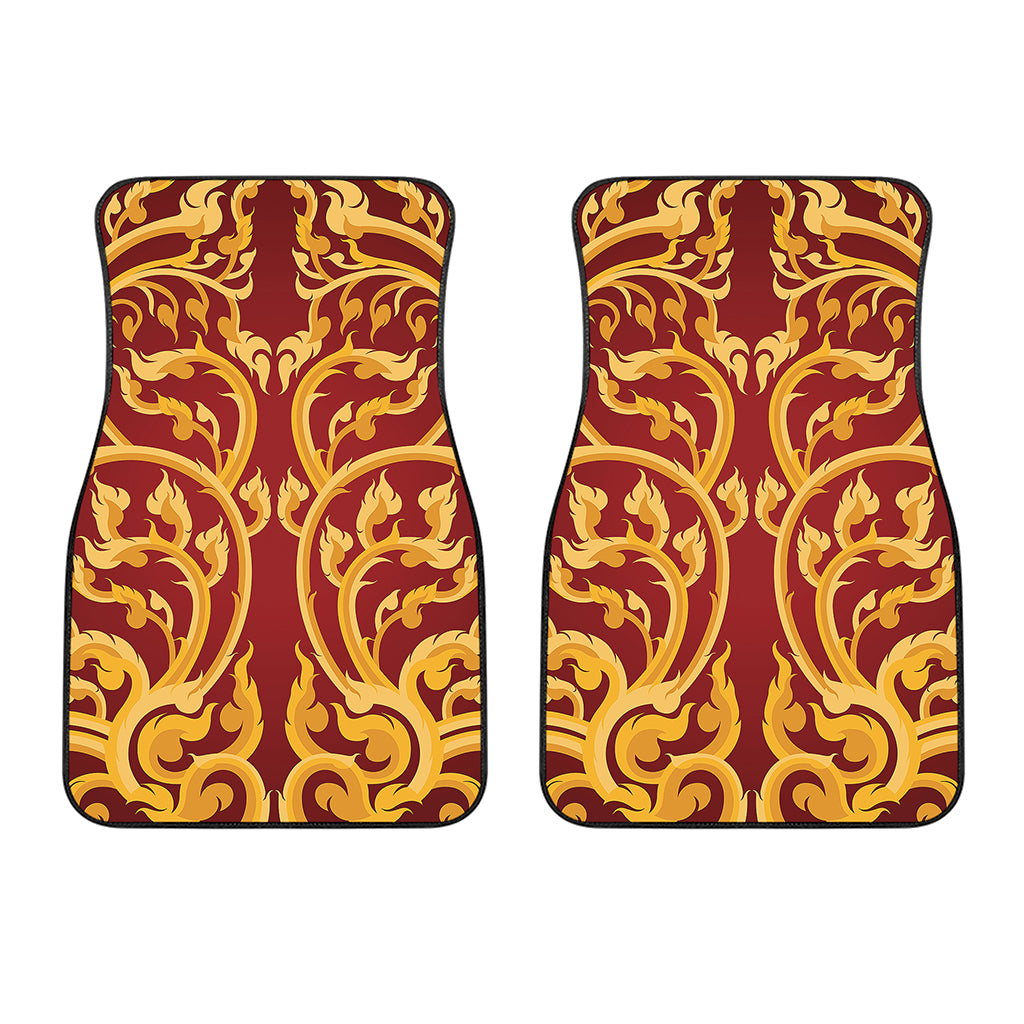 Thai Winding Vines Pattern Print Front Car Floor Mats