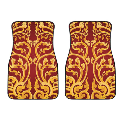 Thai Winding Vines Pattern Print Front Car Floor Mats